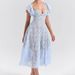 Women's Clothing Long Skirt Palace Retro Lace High Waist Slim V Neck Sexy Short Sleeved Long Dress_ecoleips.com