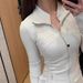 Women's Gold-Zip Yoga Jacket – Breathable Stretch Fitness Top With Stand Collar & Seamless Fit_ecoleips.com