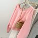 Real Shot Of The 2025 New Spring/autumn Solid Color Thin Long-sleeve Sweatshirt For Women, Loose Fit, With Fleece Lining_ecoleips.com
