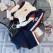 Women's Design Sense Fashion Thin Contrast Color Leisure Sports Suit Women's Autumn And Winter New Street Style Wide Leg Two-piece Suit_ecoleips.com