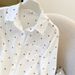 Women's Polka Dot Print Long Sleeve Shirt Lightweight Sun Protection Loose Fit Oversized Cover-Up Breathable Airy Office And Casual Wear_ecoleips.com