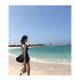 2024 Women's One Piece Swimsuit Skirt Style Concealing Tummy Slimming Backless Hollowed out Solid Color for Resort/Hot Spring_ecoleips.com