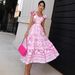 Women's Clothing New Shoulder Pad Flying Sleeves Printed Hollow New Long Style_ecoleips.com
