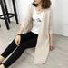 K New Women's Sweater Cardigan, Long Coat With Big Pockets, Loose Large Size Cardigan Jacket_ecoleips.com
