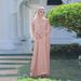 Verve M189#Non-Rhinestone Seven-Color Women's Muslim Robe Malay Indonesian Dress With Headscarf_ecoleips.com
