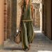 Women's Summer Casual Fashion Sleeveless Color Block Wide Leg Pants Set New European And American Style Trendy Two Piece Cross Border_ecoleips.com