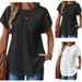 Top, Short Sleeves, Women's Crew Neck, Comfortable Casual T-Shirt, Women's Comfortable Casual Style_ecoleips.com