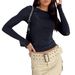 Women's Fashion Casual Long Sleeve Spring Autumn Solid Color Slim Fit Pullover T-Shirt Streetwear Base Shirt Top_ecoleips.com