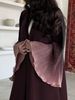 Elegant Muslim Abaya Dress With Gradient Bell Sleeves & Flowy Hem – Modest Long Dress For Women (Available In Wine Red & Navy Blue)_ecoleips.com