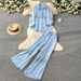 Elegant Embroidered Floral Blouse & Wide-Leg Pants Set - Stylish Spring Outfit For Women, Office & Casual Wear_ecoleips.com