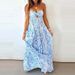Sexy Strapless Hollow Out Bohemian Dress Women Elegant Sleeveless Backless Beach Dress Fashion Flower Print Draped Long Dresses_ecoleips.com