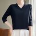 Spring And Summer New White Mercerized Cotton Cropped Sleeve T-shirt Feminine Joker 100% Cotton Bottoming Shirt Half Sleeve_ecoleips.com