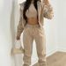 Women's Three Piece Suit European And American Style Velvet Hooded Sweatshirt And Trousers Sports Fashion Leisure Winter Wear Complete Set_ecoleips.com