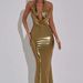 Women's Clothing Sexy Dress Tight Sequined Skirt Hot Girl Swing Collar Halter Neck Long Skirt_ecoleips.com