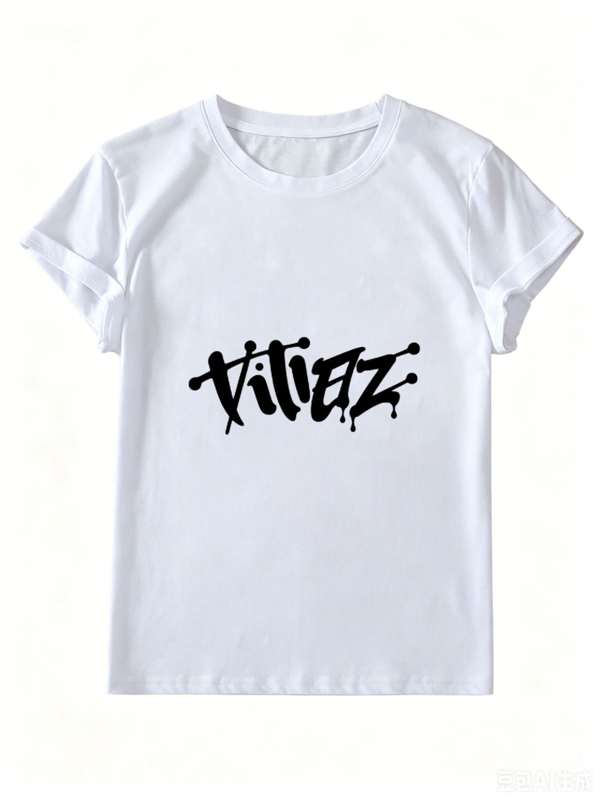 Commute Style Slim Fit T Shirt For Ladies, 100% Cotton Black White Short Sleeve Top, Elegant Fitted Daily Tee_ecoleips.com