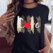 European And American Cross-border Foreign Trade Wholesale Clothing Leopard Print Sexy Lips Round Neck Plus Size_ecoleips.com