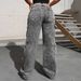 Cross-border Exclusive For European American And AliExpress: Teenage Women's Washed Irregular Denim Multi-pocket_ecoleips.com
