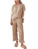 Women's Clothing Women's Plaid 2 Piece Set Casual Ruffled Short Sleeved Top And Pants For Formal & Casual For Women_ecoleips.com