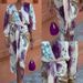 Elegant Women's Two Piece Set V-Neck Long Sleeve Midi Dress Side Slit For Special Occasions_ecoleips.com