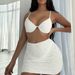 Women's Underwire Bikini Set – Sexy High-Support Swimwear With Ruffle Trim & Adjustable Straps (White, S/M/L)_ecoleips.com