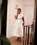 2026 Floral Print A-Line Midi Dress - Elegant Tie-Waist Summer Dress_ecoleips.com