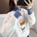 Women's Semi-Turtle Neck Mink Velvet Sweater Loose Knit Top For Autumn Winter Fashion Casual Chic_ecoleips.com