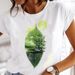 New Clothing With Floral Print, European And American Style Colorful Dandelion Short-sleeve Women's Top_ecoleips.com