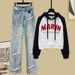 Streetwear Essentials Set – Drop-Shoulder Color-Block Hoodie With Star-Embroidered Wide-Leg Jeans (S-XXL, 9 Color Options, Unisex Urban Style)_ecoleips.com