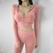Slim-Fit Tracksuit Set with Zip Hoodie And Flare Pants One Size Fits S-L Waist-Defining Silhouette Gray Black Pink Women's Clothing_ecoleips.com