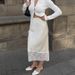 Talenza Elegant Lace Skirt Summer Solid Slim Lace Patchwork Fashion Skirt Luxury Casual High Waisted Office Lady Female Skirt_ecoleips.com