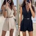 Fashion Women's Elegant Slim Fit Commuter Suit Jumpsuit Straight Leg Shorts New Style Vacation Style_ecoleips.com