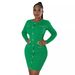 Women's Clothing Fashion Wool Round Neck Knitted Slim Dress_ecoleips.com