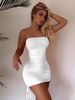 European And American Style Cross-Border Women's Tight-Fitting Solid Color Bodycon Strap Dress Summer Trendy Hot_ecoleips.com