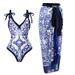 Women's Clothing Trendy 2-Piece Swimsuit With Skirt – Anti-Exposure Bikini Set For Beach & Pool_ecoleips.com