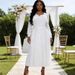 Women's Fish Scale Pleated Dress Elegant Beaded Long Fashionable Clothing_ecoleips.com