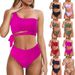Women's Clothing One Shoulder Strap Bikini Split Swimsuit Vest Swimsuit_ecoleips.com