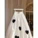 French-Inspired High Waist A-Line Skirt – Flowy Midi Skirt With Elegant Floral Print & Slimming Pleats | Spring Summer White Skirt For Office & Brunch_ecoleips.com