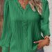Autumn Long-Sleeved V-Neck Lace-Stitched Shirt For Women, Wholesale_ecoleips.com