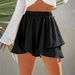 2025 European And American Cross-Border New Spring Summer Casual Shorts Women's Solid Color Elastic Waist Fashion_ecoleips.com