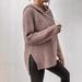 Women's Clothing Cozy Oversized Hooded Sweater Women's Casual Knit Pullover For Streetwear & Layering_ecoleips.com