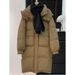 girl Purple Down For Women, Mid-Length, Over-the-Knee, Winter New Style, This Year's Trend, Thickened Coat, Cotton Padded_ecoleips.com