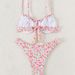 Striped Steel Ring Bikini Female Triangle Swimsuit Cross Border Beach Vacation Small Trough New Design_ecoleips.com