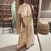 Breathable Lace Co-Ord Set – Crochet Yoke Top + Wide-Leg Palazzo Pants (S-XXXL, 6 Colors)_ecoleips.com