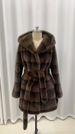 "Luxury Faux Fur Coat – Detachable Hood & Belted Design For Winter Elegance"_ecoleips.com