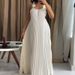 Bohemian Ruffle Maxi Dress – Flowy Polyester Beach Cover-Up With Adjustable Straps (S-2xl, Soft Peach)_ecoleips.com
