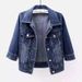 Three-quarter Sleeve Denim Jacket Women, Short Style, High-end Feel, Slim Fit, Versatile Cardigan Spring And Autumn,_ecoleips.com