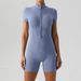 Women's Clothing Zipper Short Sleeved Yoga Jumpsuit Running Fitness Tight Sports One Piece Jumpsuit_ecoleips.com