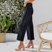 2025 Autumn New European And American Cross-Border Button Stretch Jeans Women's High Waist Elegant Slimming Washed_ecoleips.com