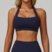 Women's High Intensity Sports Bra Summer Halter Neck Yoga Top Open Back For Running Fitness_ecoleips.com