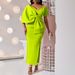 Women's Fashion Solid Color Sexy Big Bow Splicing Split Party Dress Dress Dress_ecoleips.com